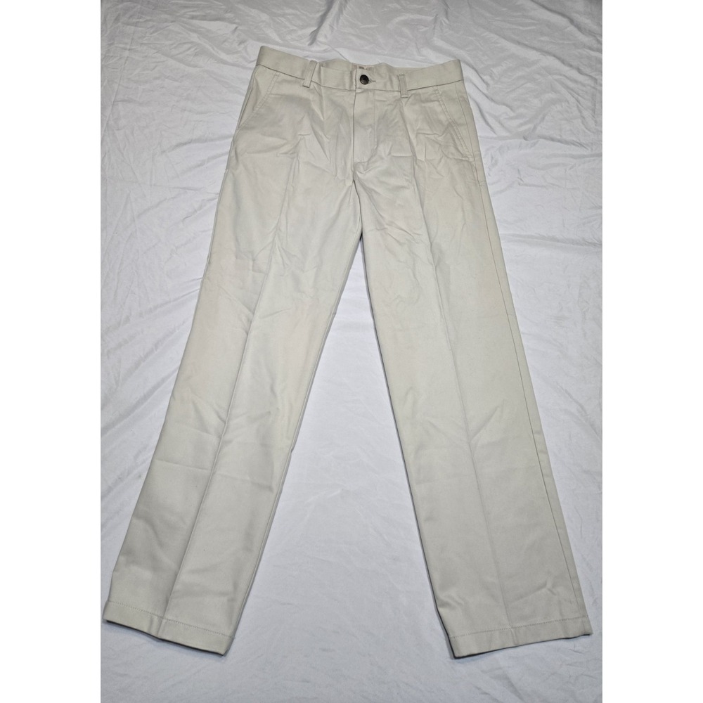 St Johns Bay Easy Care Classic Fit Chino Khaki Mens 30x30 Pants NWT Flat Front